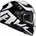 CASCO MOTO INTEGRAL HJC F-71 BARZ BLANCO NEGRO MC5 - Imagen 2